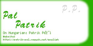 pal patrik business card